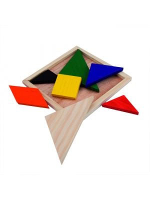 Spielzeug und Puzzle Tangram Holzpuzzle Ansicht 1
