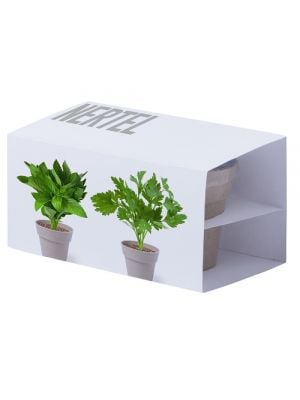 Regalos ecológicos set macetas nertel de biodegradable ecológico con publicidad vista 1