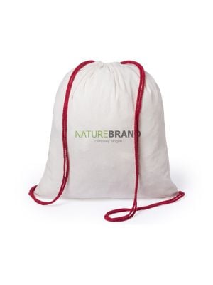 Personalisierter tianax-Rucksack mit Kordelzug aus 100 % Bio-Baumwolle mit Logo Ansicht 1