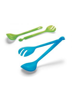 Küchenhelfer 2er Set Salatbesteck Kunststoff mit Logo Ansicht 1