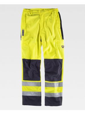 Pantalones reflectantes workteam inifugo, antiestatico proteccion para soldadura de algodon para personalizar vista 1
