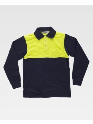 Reflektierende Workteam-Poloshirts kombiniert mit Warnschutz ml aus 100 % Baumwolle zur individuellen Gestaltung Ansicht 1
