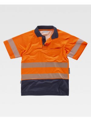Reflektierende Workteam-Poloshirts kombiniert mit Baumwollinnenfutter und gut sichtbarem Polyester zur Personalisierung von Ansicht 1