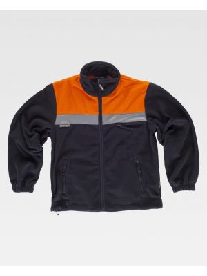 Reflektierende Jacken und Parkas Workteam Navy Fleece kombiniert mit Polyester Ansicht 1