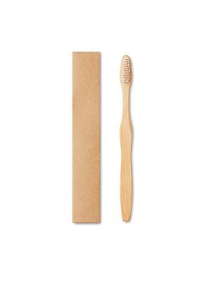 Cepillos de dientes dentobrush de bambú ecológico con impresión vista 1