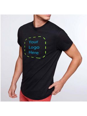 Kurzärmelige t shirts roly atomic 180 100% baumwolle mit logo bilden 1