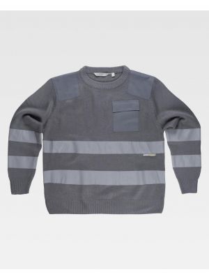 Reflektierende Workteam-Pullover und -Sweatshirts mit hohem Acrylkragen Ansicht 1