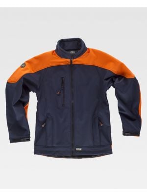 Reflektierende Workteam-Workshell-Jacken und -Parkas mit gut sichtbaren Passen aus Baumwolle mit sichtbarem Aufdruck 1