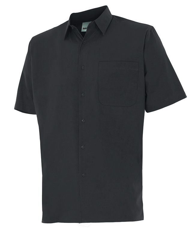 Velilla Kurzarm-Arbeitshemden mit einer Tasche aus Baumwolle Ansicht 1