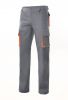 Velilla zweifarbige Arbeitshose mit mehreren Taschen 103004 aus grau-oranger Baumwolle mit sichtbarem Aufdruck 1