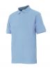 Kurzarm-Velilla-Arbeits-Poloshirts 105502 aus hellblauer Baumwolle mit sichtbarem Aufdruck 1