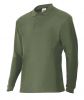 Langärmelige Arbeits-Poloshirts aus Velilla 105503 aus jagdgrüner Baumwolle mit sichtbarem Aufdruck 1