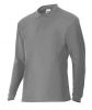 Velilla Langarm-Poloshirts für die Arbeit 105503 in grauer Baumwolle mit sichtbarem Aufdruck 1