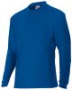Langarm-Velilla-Arbeits-Poloshirts 105503 aus blauer Baumwolle mit sichtbarem Druck 1