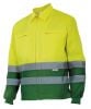 Reflektierende Jacken und Parkas Velilla zweifarbig Warnschutz 153 Baumwolle Gelb Fluorid Grasgrün Ansicht 1