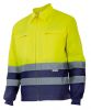 Gut sichtbare, zweifarbige, reflektierende Jacken und Parkas aus Velilla 153 in Baumwolle, Gelb, Fluor, Marineblau, Ansicht 1