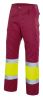 Zweifarbig gefütterte reflektierende Hose aus Velilla mit hoher Sichtbarkeit aus granatgelber Fluor-Baumwolle Ansicht 1