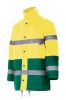 Gut sichtbare, zweifarbige, reflektierende Jacken und Parkas aus Velilla 166 in gelb-fluorgrünem Polyester, Ansicht 1