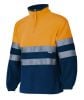 Reflex-Fleece Fleece zweifarbiges Warnschutz-Polyester-Fleece orange fluor marineblau Ansicht 1