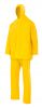 Velilla regenmäntel und windbreaker zweiteiliger regenanzug mit kapuze in gelbem pvc ansicht 1