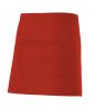 Kurze Gastroschürze aus Velilla mit roter Mitteltasche aus Baumwolle zum Anpassen Ansicht 1