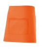 Kurze Gastroschürzen aus Velilla mit orangefarbener Mitteltasche aus Baumwolle zum Anpassen Ansicht 1