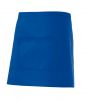 Kurze Gastronomieschürze aus Velilla mit blauer Mitteltasche aus Baumwolle zur Personalisierung Ansicht 1