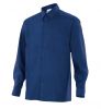 Langärmlige Arbeitshemden aus Velilla mit einer Tasche aus marineblauer Baumwolle, Ansicht 1