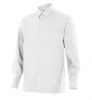 Langärmlige Arbeitshemden aus Velilla mit einer Tasche aus weißer Baumwolle Ansicht 1