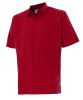 Kurzarm-Velilla-Arbeitshemden mit einer Tasche aus roter Baumwolle Ansicht 1