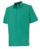 Grüne Kurzarm-Velilla-Arbeitshemden aus Baumwolle mit einer Tasche Ansicht 1