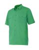 Kurzarm-Velilla-Arbeitshemden mit grünen Baumwollstreifen Ansicht 1