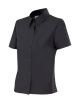 Velilla Damen-Kurzarm-Arbeitshemden aus schwarzer Baumwolle mit Druck Ansicht 1