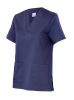 Hygienewesten Kurzarm-Pyjama aus Velilla-Hemdchen aus marineblauer Baumwolle mit bedruckter Ansicht 1