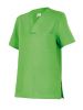 Hygienewesten Velilla Camisole kurzärmliger Pyjama aus lindgrüner Baumwolle mit bedruckter Ansicht 1