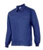 Arbeitsjacken und Jacken velillablaue Baumwolljacke mit sichtbarem Aufdruck 1
