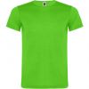 Kurzärmelige t shirts roly akita polyester fluor grün mit Werbung bilden 1