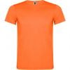 Kurzärmelige t shirts roly akita polyester fluor orange mit Werbung bilden 1