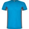 Technische t shirts roly shanghai polyester himmelblau graphit mit Werbung bilden 1