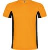 Technische t shirts roly shanghai polyester fluor orange schwarz mit Werbung bilden 1