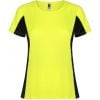 Technische t shirts roly shangai woman polyester fluor gelb schwarz bilden 1