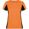 Technische t shirts roly shangai woman polyester fluor orange schwarz bilden 1