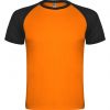 Technische t shirts roly indianapolis polyester fluor orange schwarz mit Werbung bilden 1