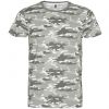 Kurzärmelige t shirts roly marlo 100% baumwolle camouflage grau mit Logo bilden 1
