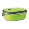 Limettenfarbene Kunststoff-Delux-Lunchboxen mit Werbeansicht 1