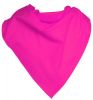 Einfarbige 52x52 quadratische Popeline-Schals aus fuchsiafarbenem Polyester mit Logo Ansicht 1