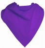 Einfarbige 52x52 quadratische Popeline-Schals aus violettem Polyester mit Logo Ansicht 1
