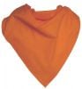 Einfarbige 52x52 orangefarbene quadratische Schals aus Polyester-Popeline mit Logo Ansicht 1