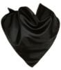 Einfarbige schwarze Polyester-Popeline-Schals 52x52 mit Logo Ansicht 1